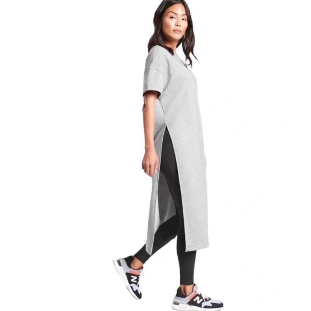 Athleta Sedona Slit Grey Sweater Dress Women’s Small